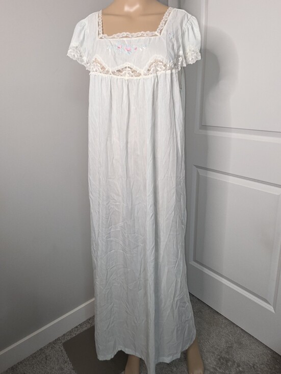 barbizon Other - Vintage Barbizon 60's'70's Soft Blue Lace-Trim Long Nightgown * Feminine Chemise